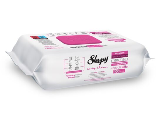Chusteczki nawilżane do sprzątania SLEEPY EASY CLEAN LILIA RÓŻOWE 100 szt.