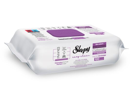 Chusteczki nawilżane do sprzątania SLEEPY EASY CLEAN ORCHIDEA FIOLETOWE 100 szt.