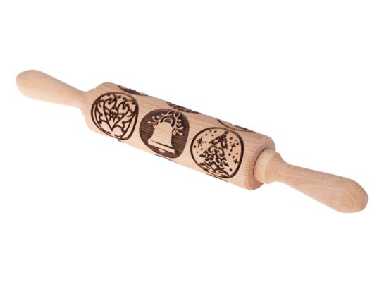 Wałek grawerowany Odette 16 cm drewniany Boże Narodzenie