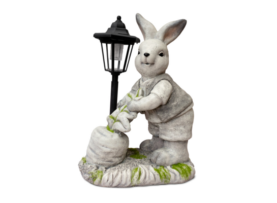 Figurka zając duży z latarnią 41 cm