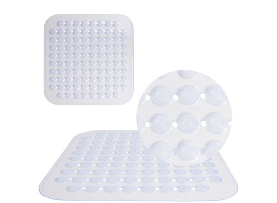 Mata antypoślizgowa Square transparentna 43,5 x 43,5 cm