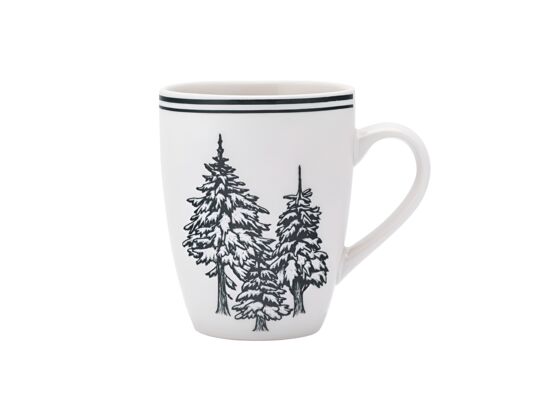 Kubek porcelanowy Szmaragdowy Las 320 ml biały