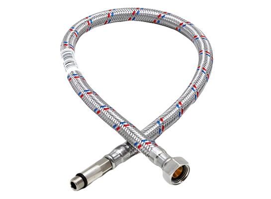 Wężyk nierdzewny 3/8" x GZ 10 mm 60 cm końcówka długa