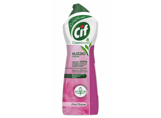 Mleczko do czyszczenia Cif Pink Flowers z mikrokryształkami 780 g