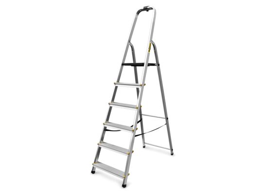 Drabina aluminiowa domowa profesjonalna 6 stopniowa 150 kg DRABEST