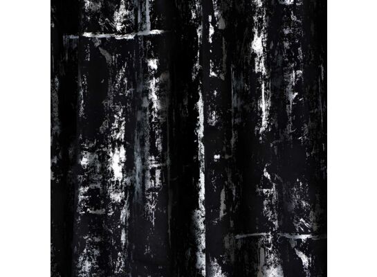 Zasłona z taśmą Dore 140 x 260 cm czarno-srebrny Splendid