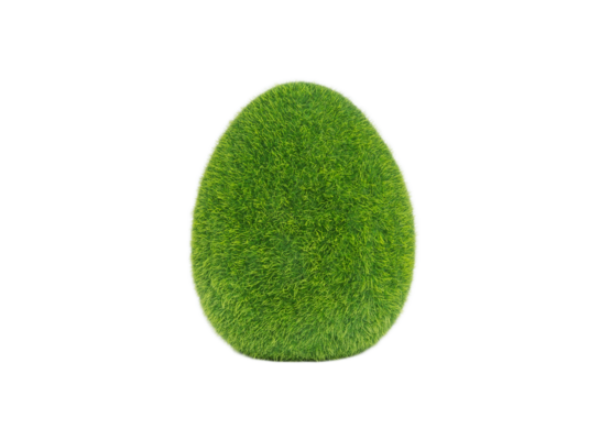 Figurka ceramiczna Jajko 11,5 cm zielony