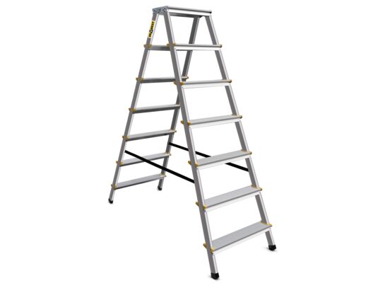 Drabina aluminiowa dwustronna certyfikowana 2x7 stopniowa 150 kg DRABEST