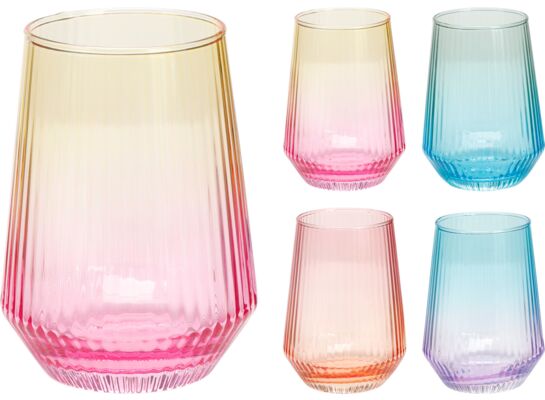 Szklanka do picia 400 ml stripe różne kolory 1 szt.