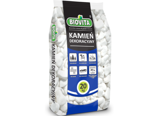 Otoczak Extra White Thassos 30 - 60 mm 20 kg BIOVITA