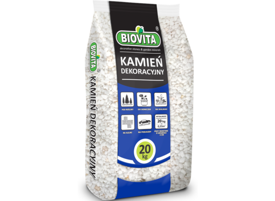 Otoczak Extra White Thassos 0 - 10 mm 20 kg BIOVITA