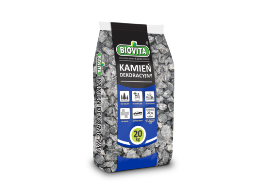 Grys czarny Bazalt 15 - 22 mm 20 kg BIOVITA