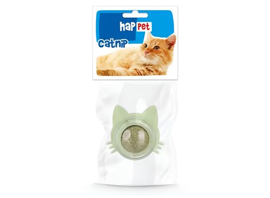 Kulka z kocimiętką do lizania dla kota zielona Happet