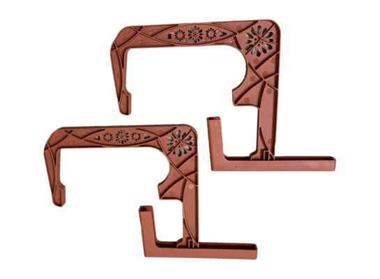 Komplet uchwytów regulowanych do skrzynki balkonowej 2 sztuki 23 x 20 cmbrązowy