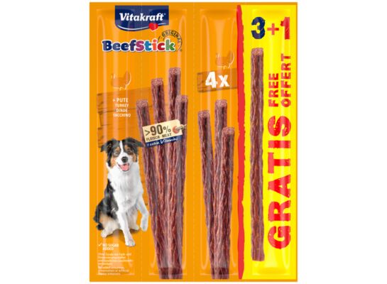 Przysmak dla psa BEEF STICK indyk 3+1 gratis Vitakraftaft