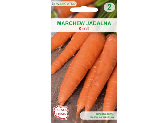 Marchew jadalna Koral pomarańczowe 5 g W. Legutko