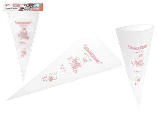 Rękaw cukierniczy Simple Solution 16,5 x 35 cm 20 sztuk biały