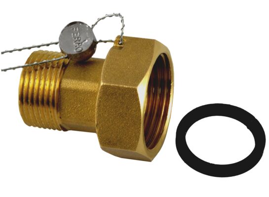 Półśrubunek mosiężny 1/2" do wodomierza 2 szt.