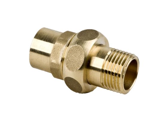 Śrubunek prosty wkrętny do wlutowania LW 18x1/2" żółty