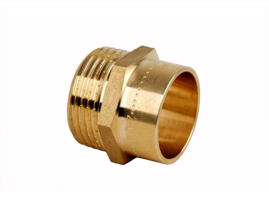 Nypel przejściowy do wlutowania LW 22x1" żółty