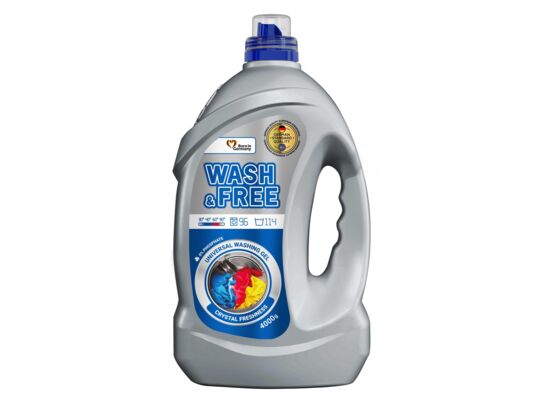 Żel do prania WASH&FREE 4 kg CRYSTAL FRESHNESS 114 prań