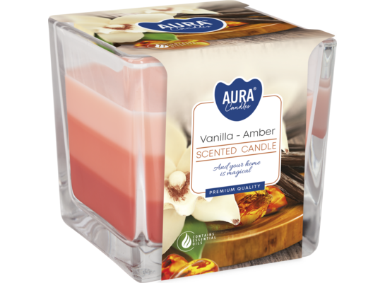 Świeca zapachowa SNK80-355 32h wanilia bursztyn Bispol