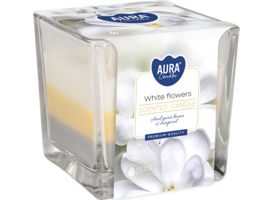 Świeca zapachowa SNK80-179 32h białe kwiaty Bispol