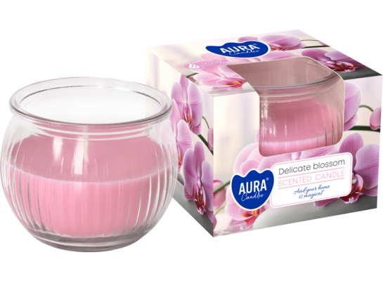 Świeca zapachowa w szkle SN69-421 18 h delikatne kwiaty Bispol