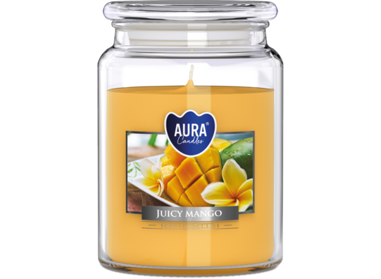 Świeca w słoiku SND99-475 100 h soczyste mango Bispol