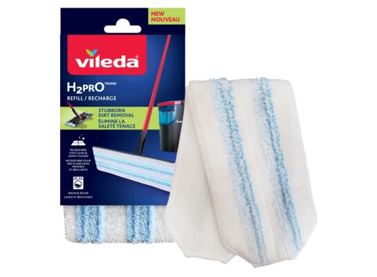 Wkład do mopa płaskiego Vileda H2prO 11 x 2 cm biało-niebieski