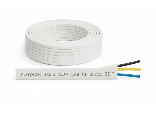 Przewód YDY-P 3 x 2,5 450/750 V 100 m ZEIT