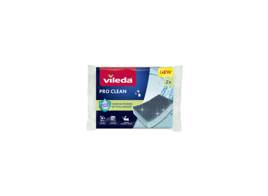 Zmywak profilowany z enzymami Vileda Pro Clean 2 sztuki