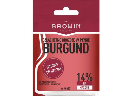 Drożdże winiarskie Burgund bez namnażania 20 ml Browin