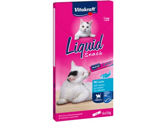 Przysmak dla kota Cat Liquid Snack 6 sztuk łosoś/omega3 Vitakraft