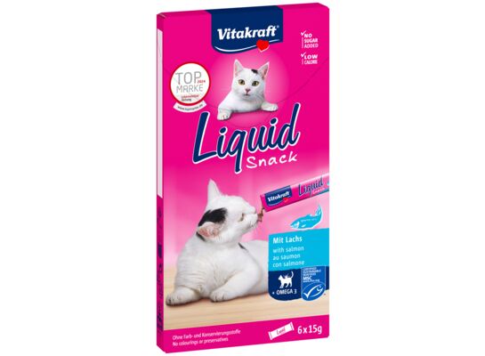 Przysmak dla kota Cat Liquid Snack 6 sztuk łosoś/omega3 Vitakraft