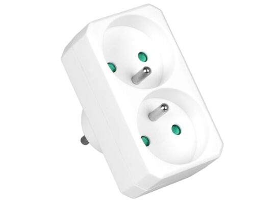 Rozgałęźnik sieciowy dwu gniazdowy z uziemieniem 3500 W 230 V VA0131 Vayox