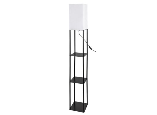 Lampa podłogowa Bronn z półkami 150 cm E27 1x MAX 40W czarny RABALUX