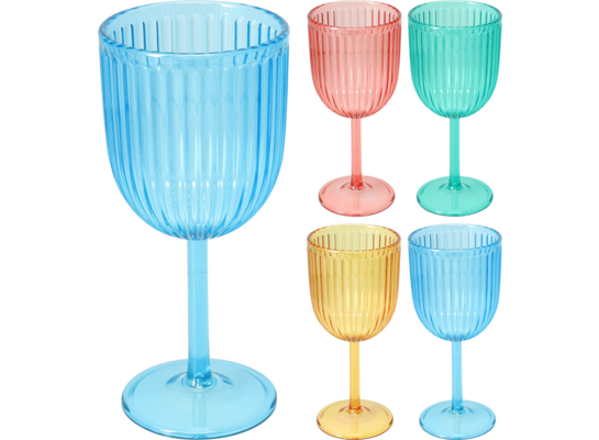 Kieliszek do wina 250 ml różne kolory 1 szt.