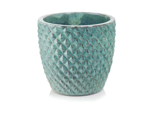Donica ceramiczna mrozoodporna 30 cm turkus