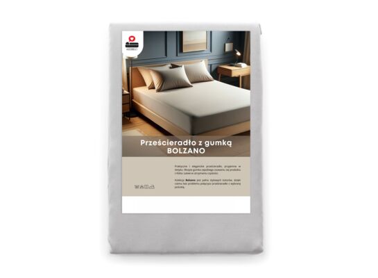 Prześcieradło Bolzano 08 160 x 200 cm z gumką jasnoszary