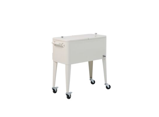 Lodówka na kółkach 76 l kremowa