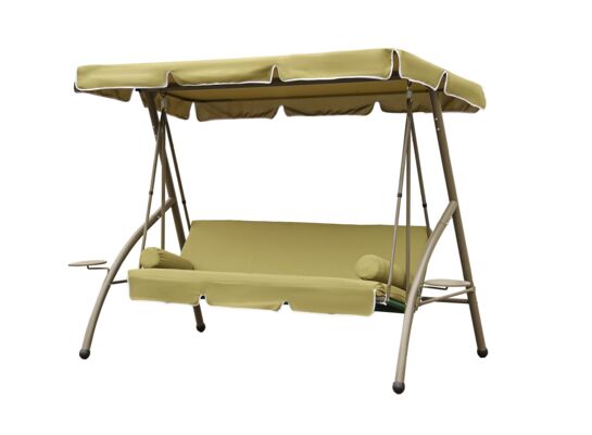 Huśtawka rozkładana z daszkiem zielona
