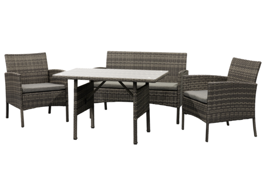 Zestaw mebli Sienna szaro-brązowy