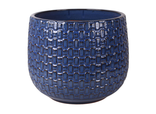 Donica szkliwiona 32 cm R899-BL/03 niebieska