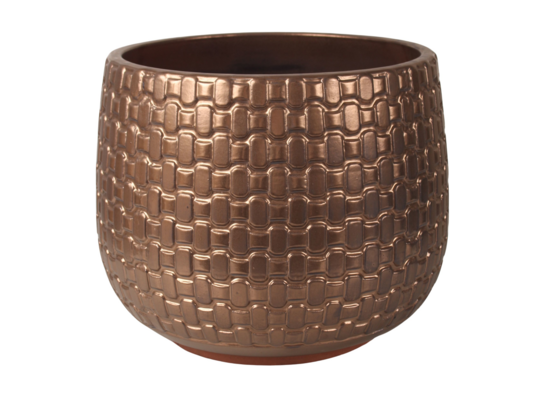 Donica szkliwiona 32 cm R899-BRS/03 złota