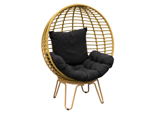 Fotel stojący 107 x 74 x wys. 149 cm brązowo-czarny