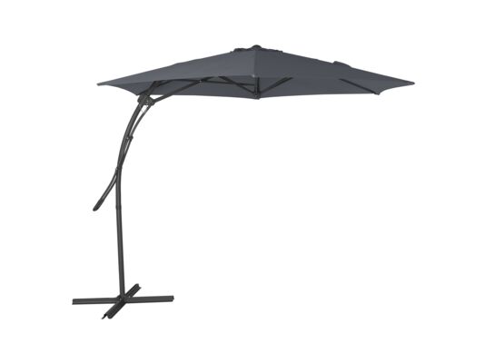 Parasol boczny 300 cm stal/poly szary