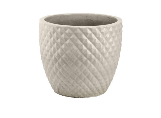 Donica ceramiczna mrozoodporna 24 cm kremowa