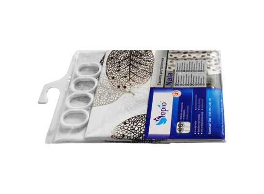 Zasłonka prysznicowa Nala 180 x 200 cm biała