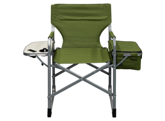 Krzesło turystyczne składane ze stolikiem i torbą termiczną oliwkowe